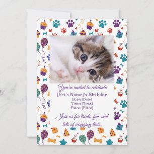 Invitation Carton d'invitation personnalisable pour l'anniver