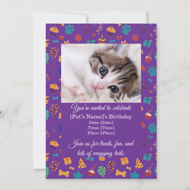 Invitation Carton d'invitation personnalisable pour l'anniver (Devant)