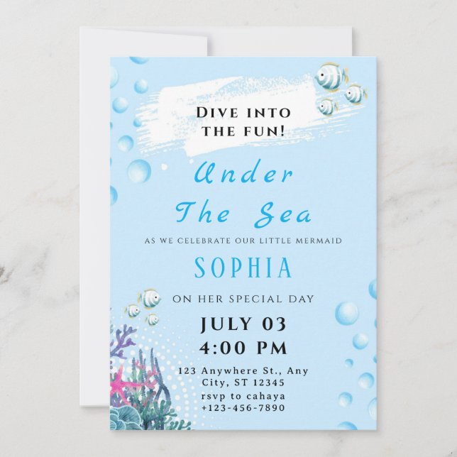 Invitation Carton d'invitation personnalisable pour un annive (Devant)