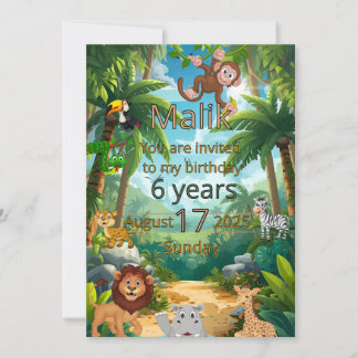 Invitation Carton d'invitation personnalisable pour une fête 