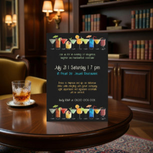 Invitation Carton d'invitation personnalisable pour une soiré