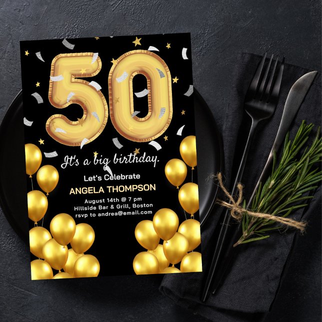 Invitation Carton d'invitation pour 50 ans (Créateur téléchargé)
