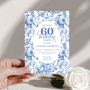 Invitation Carton d'invitation pour 60 ans avec des roses Toi