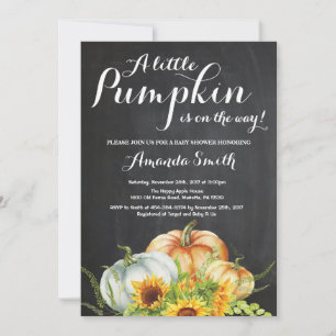 Invitation Carton d'invitation pour Baby Shower automnal citr