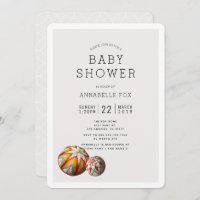 Carton d'invitation pour Baby Shower avec Boules d