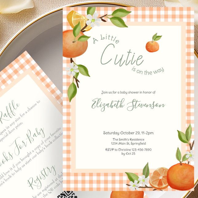 Invitation Carton d'invitation pour Baby Shower "Bébé Mignon" (Créateur téléchargé)