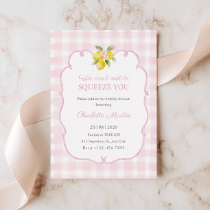 Invitation Carton d'invitation pour Baby Shower Fille au thèm