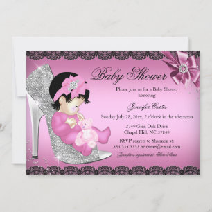 Invitation Carton d'invitation pour Baby Shower Fille - Chaus