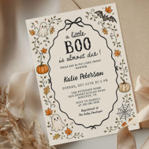 Carton d'invitation pour Baby Shower Halloween A L