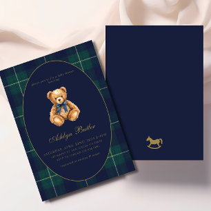 Invitation Carton d'invitation pour baby shower Ourson Polo V