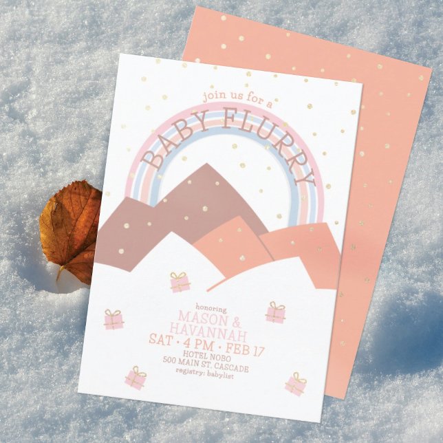 Invitation Carton d'invitation pour Baby Shower Rust Mountain (Créateur téléchargé)