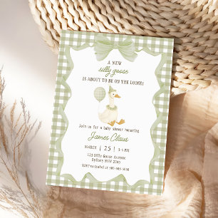 Invitation Carton d'invitation pour baby shower Silly Goose à