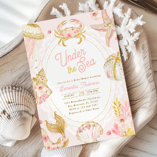 Invitation Carton d'invitation pour Baby Shower Sous l'Océan