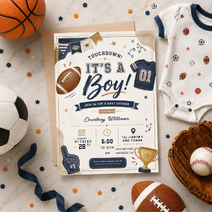Invitation carton d'invitation pour baby shower sur le thème