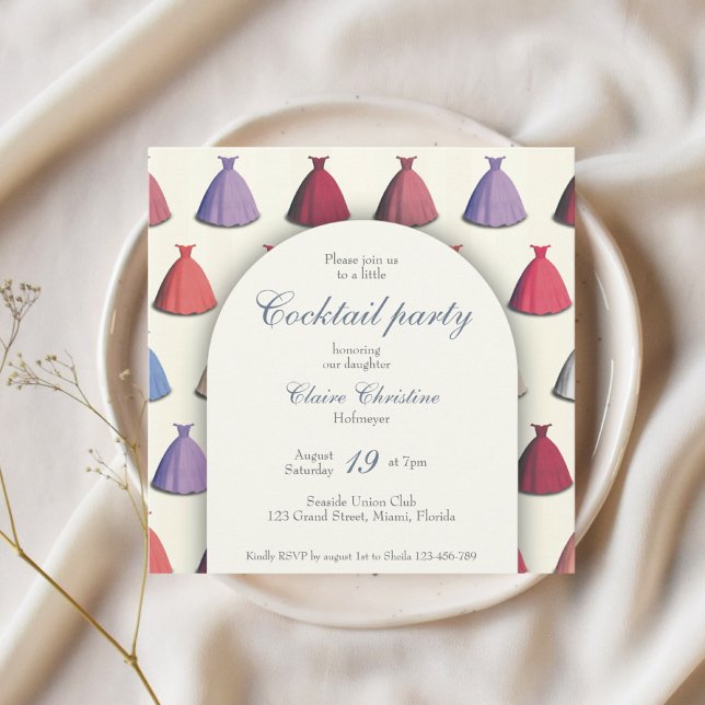 Invitation Carton d'invitation pour cocktail de débutante ou  (Créateur téléchargé)