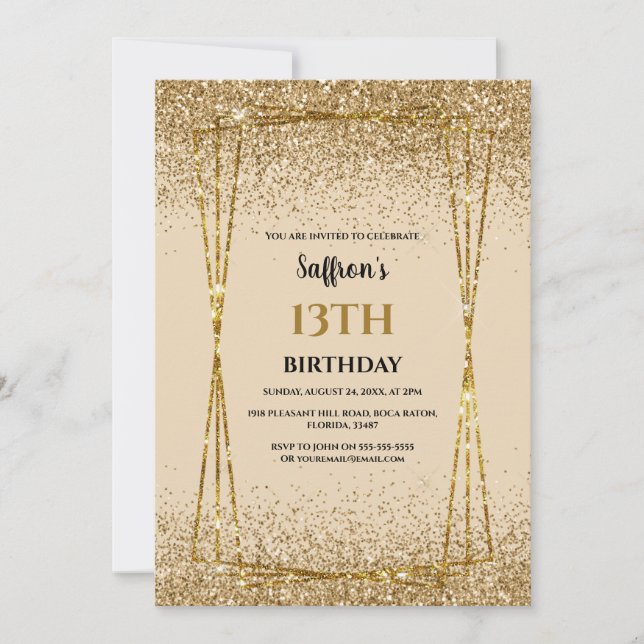 Invitation Carton d'invitation pour fête d'anniversaire avec  (Devant)