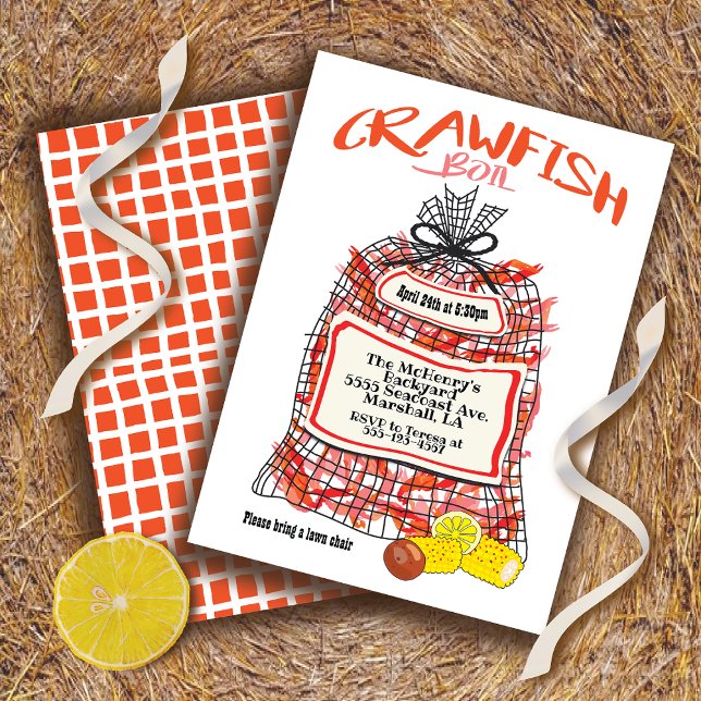 Invitation Carton d'invitation pour Fête de Bouillabaisse d'é (Créateur téléchargé)