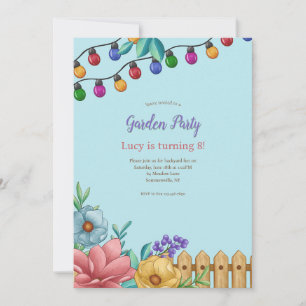 Invitation Carton d'invitation pour fête de jardin lumineuse