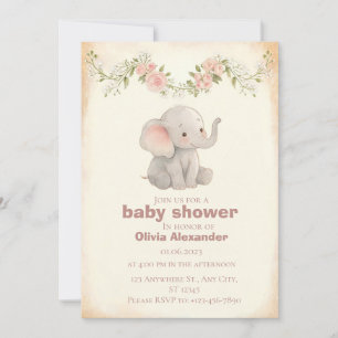 Invitation Carton d'invitation pour la Baby Shower de Petit É