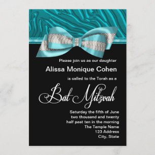 Invitation Carton d'invitation pour la Bat Mitzvah du Zèbre B