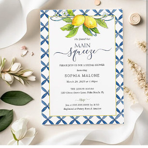 Invitation Carton d'invitation pour la douche de mariée Main