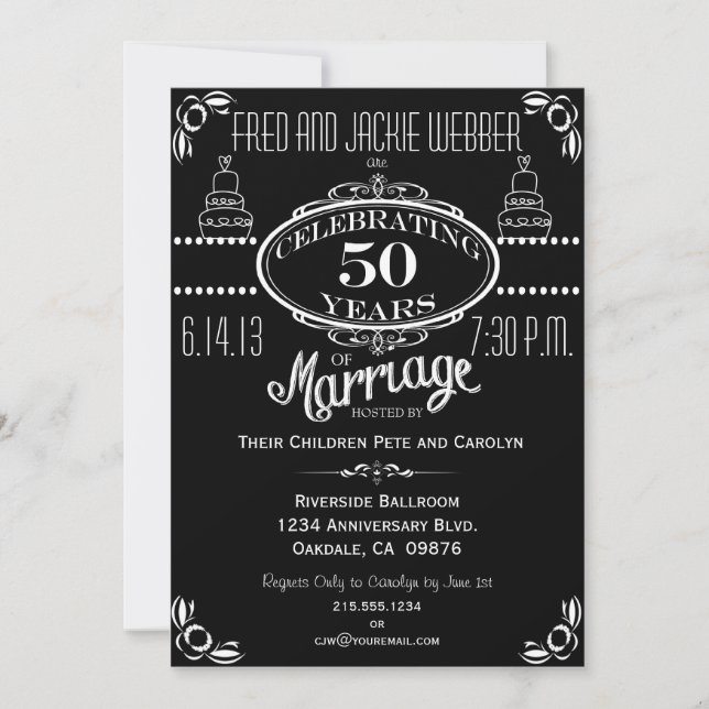 Invitation Carton d'invitation pour la fête d'anniversaire de (Devant)