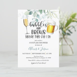 Invitation Carton d'invitation pour la fête de couples Bulles