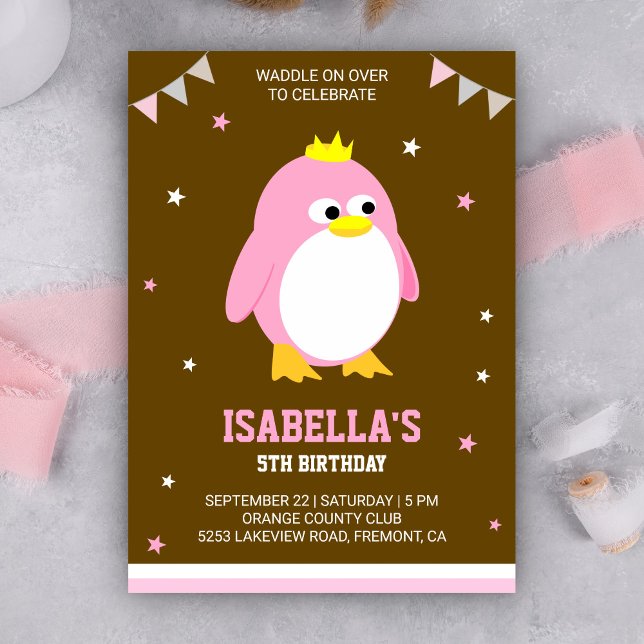 Invitation Carton d'invitation pour l'anniversaire de filles  (Créateur téléchargé)