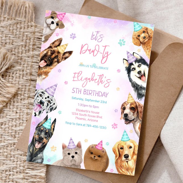 Invitation Carton d'invitation pour l'anniversaire de kitten  (Créateur téléchargé)