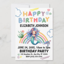 Carton d'invitation pour l'anniversaire de la Sirè