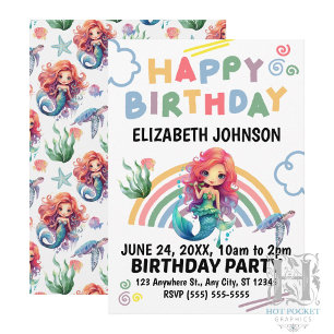 Invitation Carton d'invitation pour l'anniversaire de la Sirè