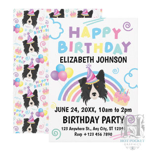 Invitation Carton d'invitation pour l'anniversaire d'un Borde