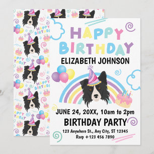 Invitation Carton d'invitation pour l'anniversaire d'un Borde