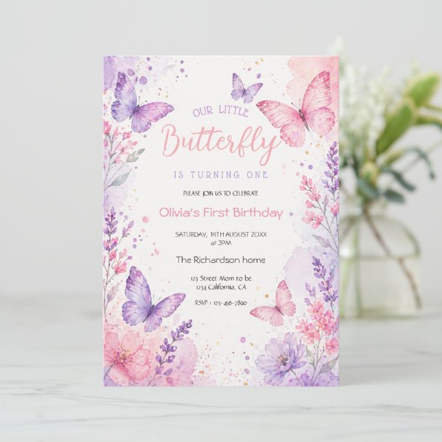 Invitation Carton d'invitation pour le 1er anniversaire de no (Debout devant)