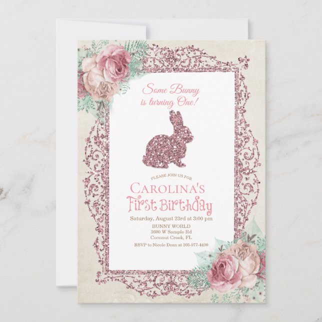 Invitation Carton d'invitation pour le 1er anniversaire de So (Devant)