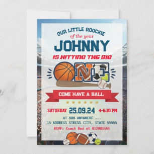 Invitation Carton d'invitation pour le premier anniversaire d
