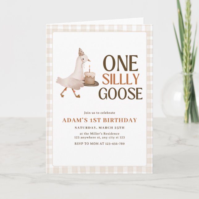 Invitation Carton d'invitation pour le premier anniversaire d (Devant)
