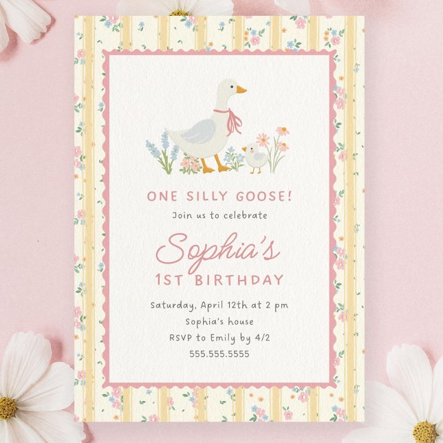 Invitation Carton d'invitation pour le premier anniversaire d (Créateur téléchargé)