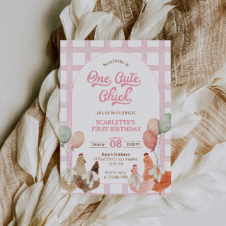 Invitation Carton d'invitation pour le premier anniversaire d