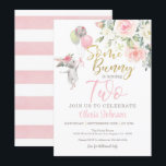 Invitation Carton d'invitation pour les 2 ans de Some Bunny<br><div class="desc">Invitation parfaite pour célébrer cette fille d'anniversaire spéciale !</div>