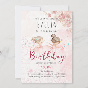Invitation Carton d'invitation pour les 3 ans de la petite ba