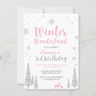 Invitation Carton d'invitation pour les 3 ans de Winter Wonde