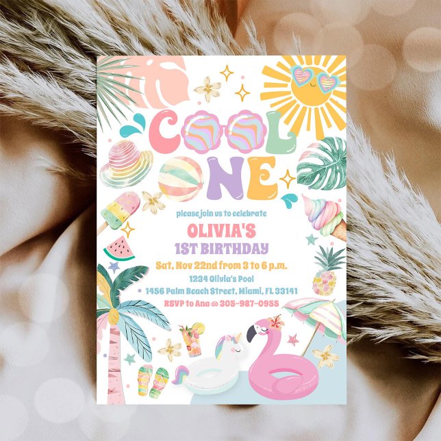 Invitation Carton d'invitation pour un anniversaire Tropical  (Créateur téléchargé)