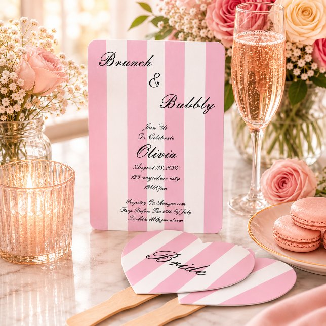 INVITATION CARTON D'INVITATION POUR UN BRUNCH ET UNE FÊTE DE  (Créateur téléchargé)