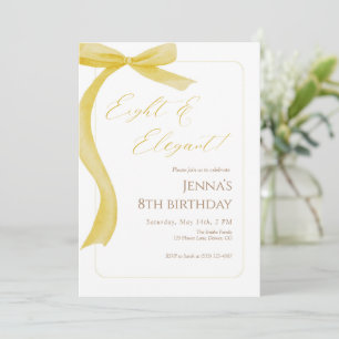 Invitation Carton d'invitation pour un huitième anniversaire 