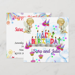 Invitation Carton d'invitation pour un joyeux anniversaire An