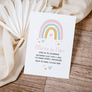 Invitation Carton d'invitation pour un premier anniversaire A
