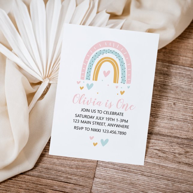 Invitation Carton d'invitation pour un premier anniversaire A (Créateur téléchargé)