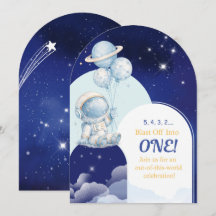 Carton d'invitation pour un premier anniversaire d