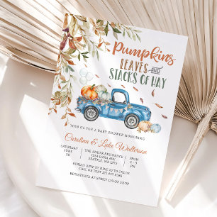 Invitation Carton d'invitation pour une baby shower d'automne